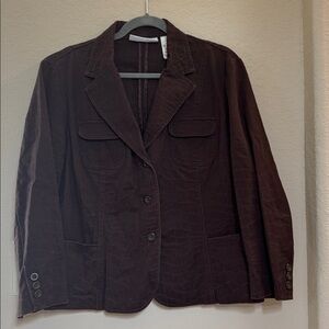 First Issue - Liz Claiborne Elegant Dark Brown Women's Blazer Size XL